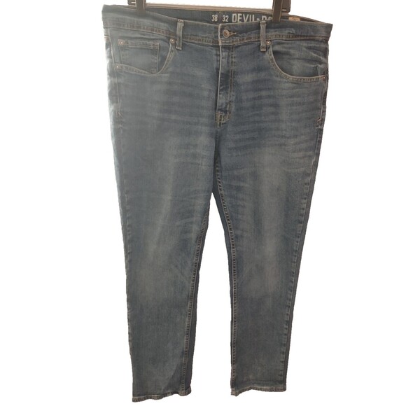 Devil Dog Jeans Athletic Sanforized Shrunk Med Wash Blue Men’s 38 x 32 - Picture 1 of 14